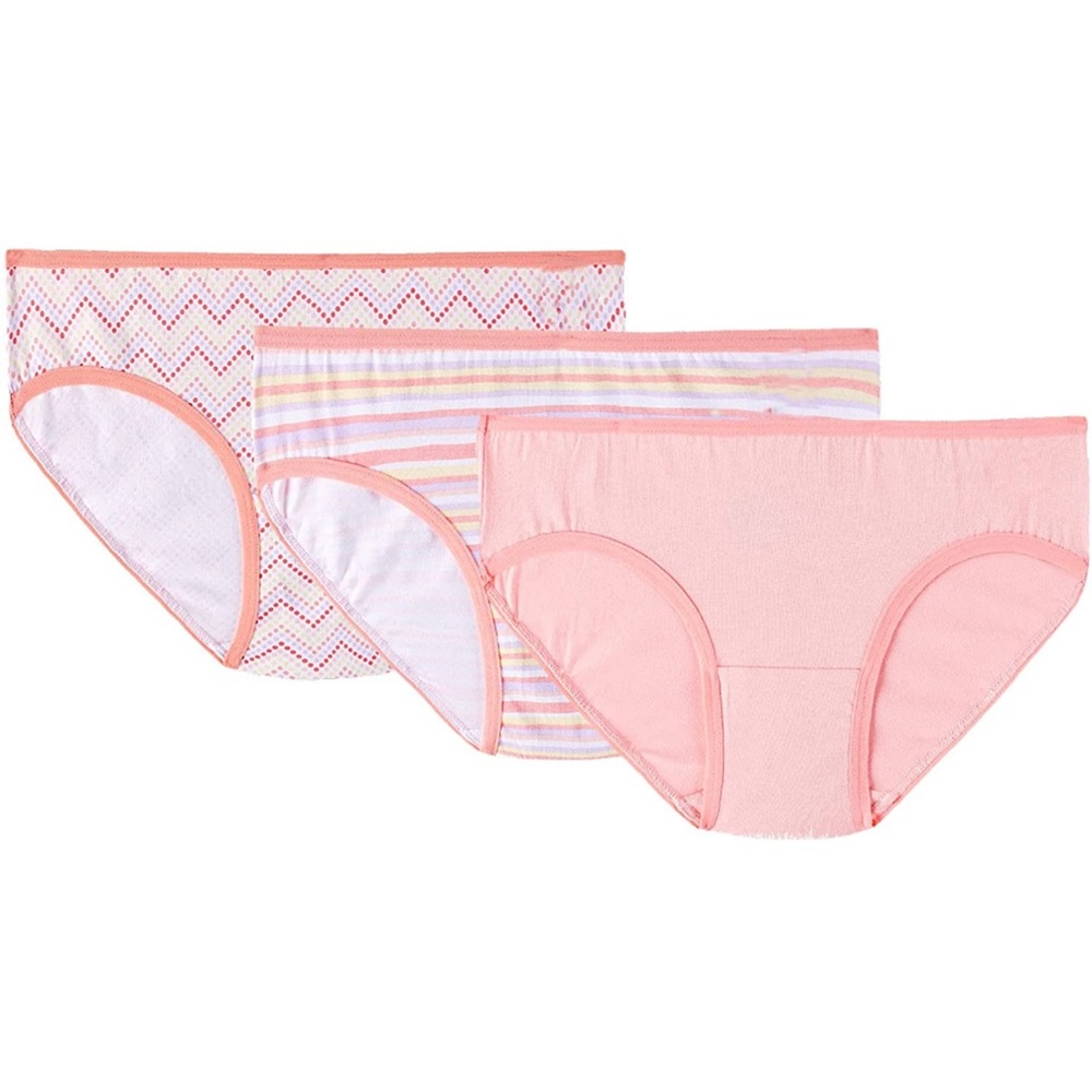 Girls' Soft Cotton Underwear Cool Breathable Comfort Panty 3-Pack
